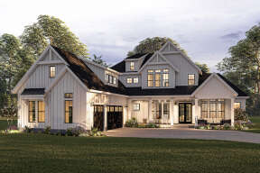 Modern Farmhouse House Plan #6849-00105 Elevation Photo