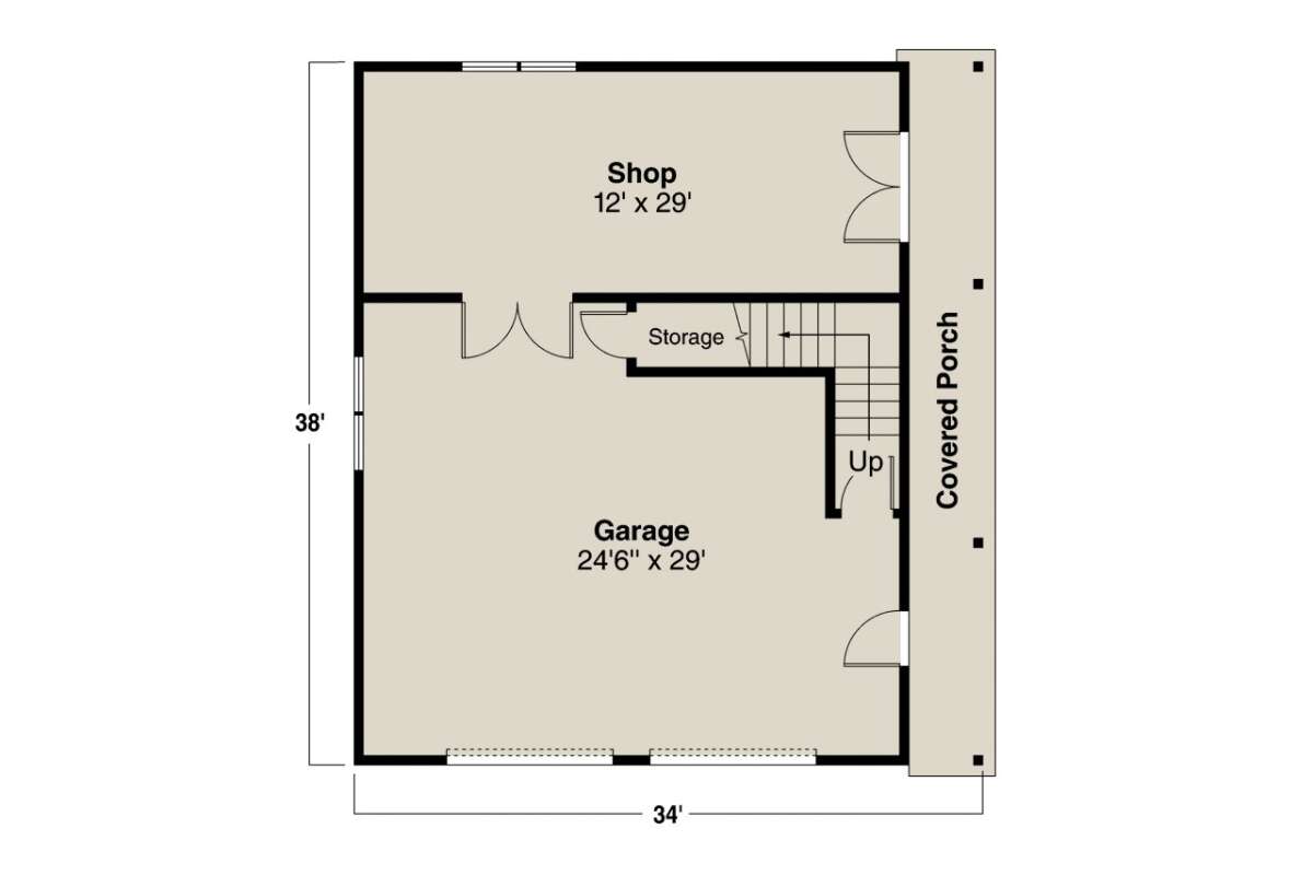 Garage Floor for House Plan #035-00938