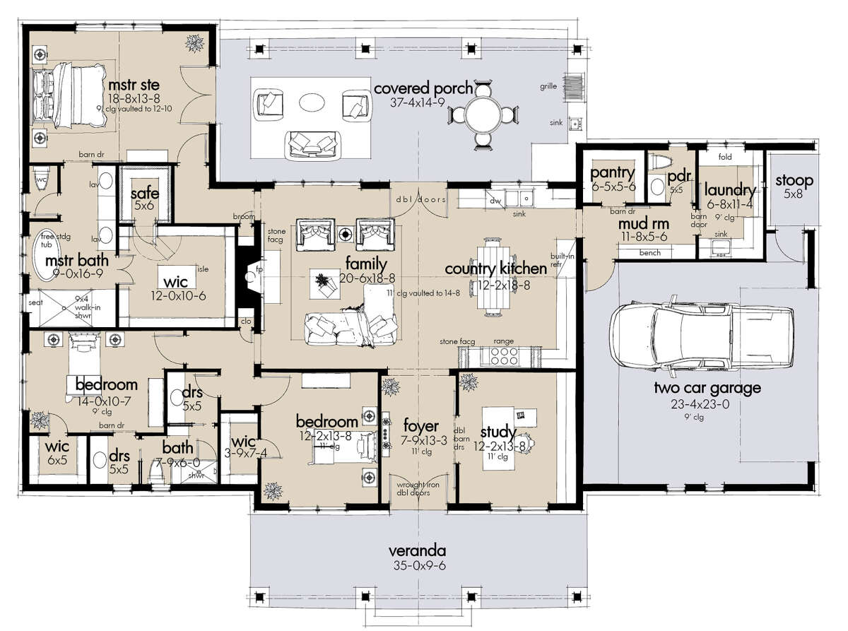 Main Floor for House Plan #9401-00114