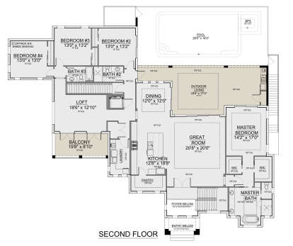 House Plan House Plan #25964 Drawing 2