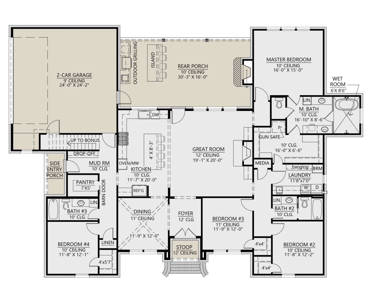 Main Floor for House Plan #4534-00065