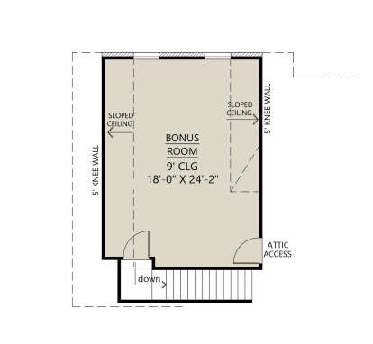 Bonus Room for House Plan #4534-00065