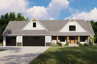 Craftsman House Plan #5032-00123 Elevation Photo