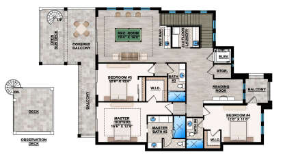 Second Floor for House Plan #207-00091