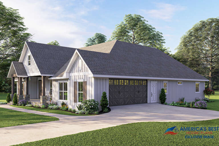 Modern Farmhouse House Plan #041-00257 Elevation Photo