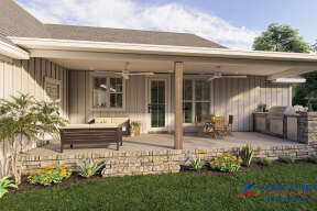 Modern Farmhouse House Plan #041-00257 Elevation Photo