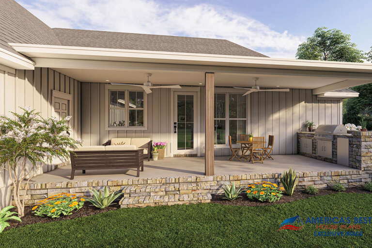 Modern Farmhouse House Plan #041-00257 Elevation Photo