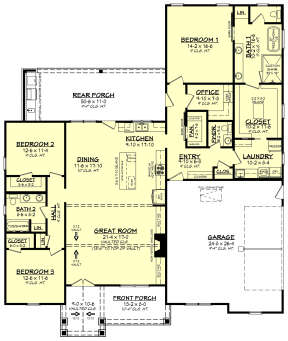 Main Floor for House Plan #041-00257