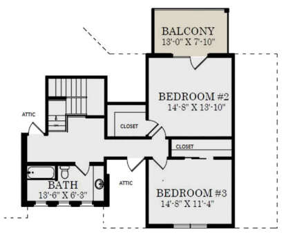 Second Floor for House Plan #3558-00003