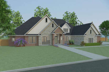 European House Plan #3558-00004 Elevation Photo