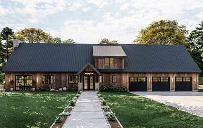 Barn House Plan #963-00602 Elevation Photo