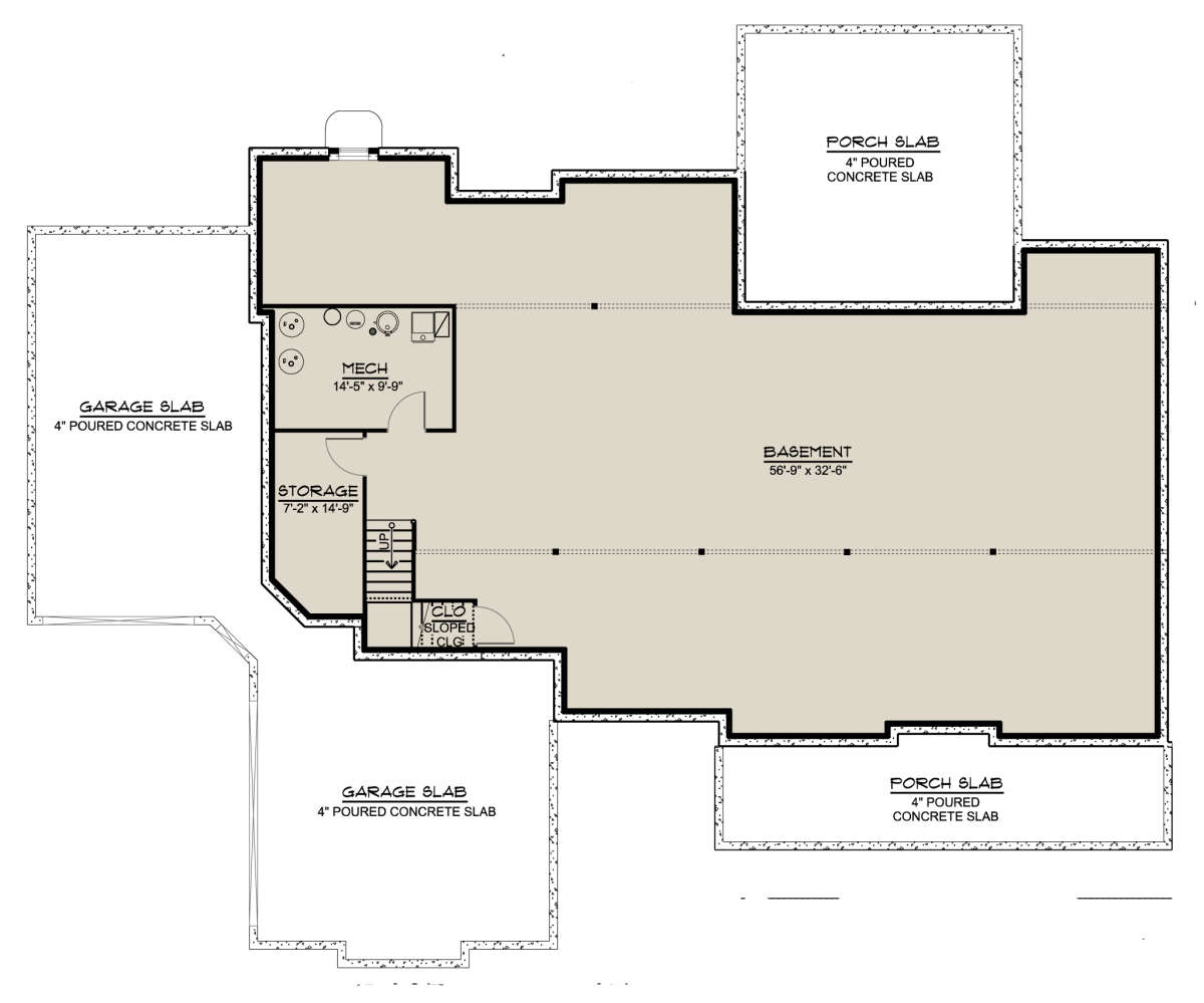 Basement for House Plan #5032-00125