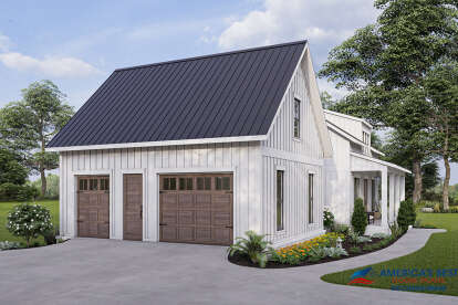 Modern Farmhouse House Plan #041-00258 Elevation Photo