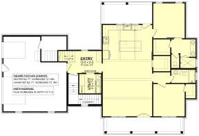 Main Floor w/ Basement Stair Location for House Plan #041-00258