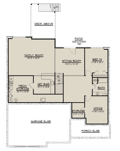 Basement for House Plan #5032-00128