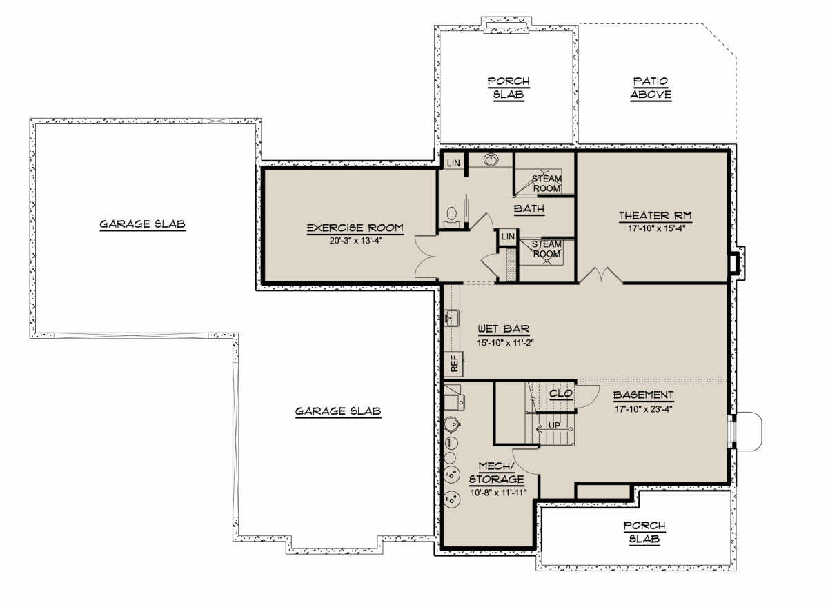 Basement for House Plan #5032-00130