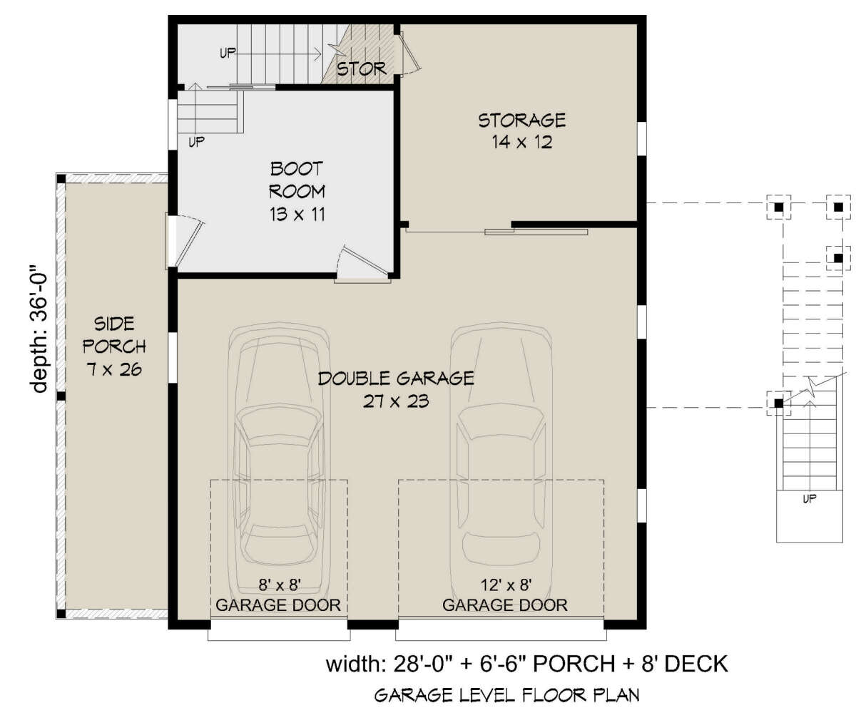 Garage Floor for House Plan #940-00370