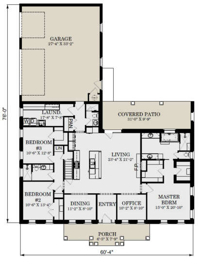 Main Floor for House Plan #3558-00006