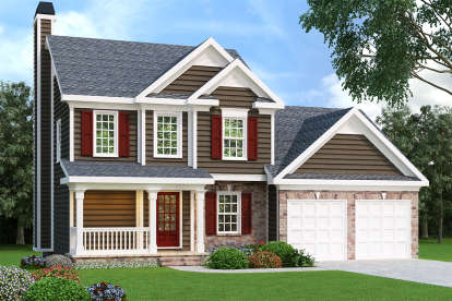 Traditional House Plan #009-00010 Elevation Photo