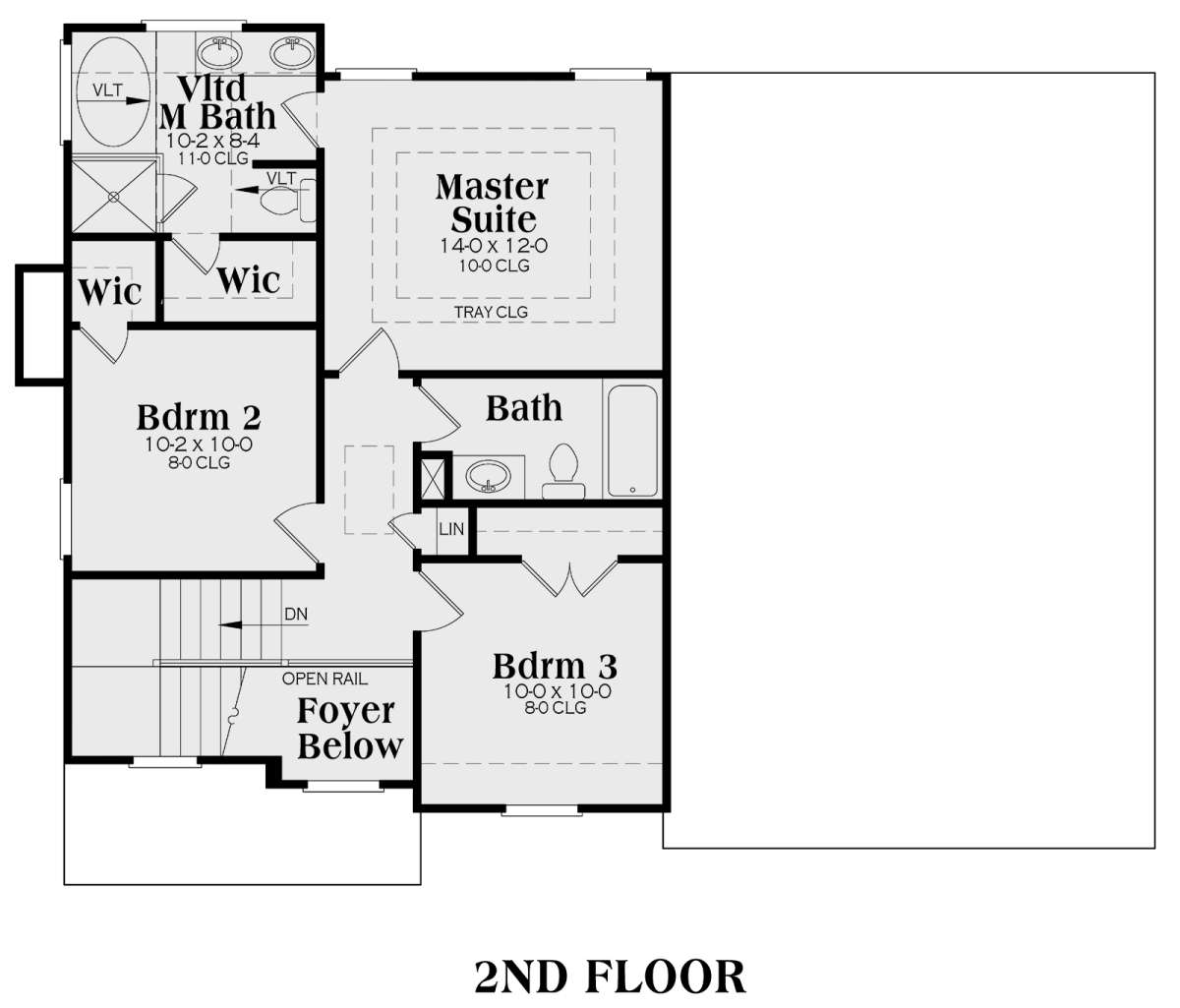 Second Floor for House Plan #009-00010