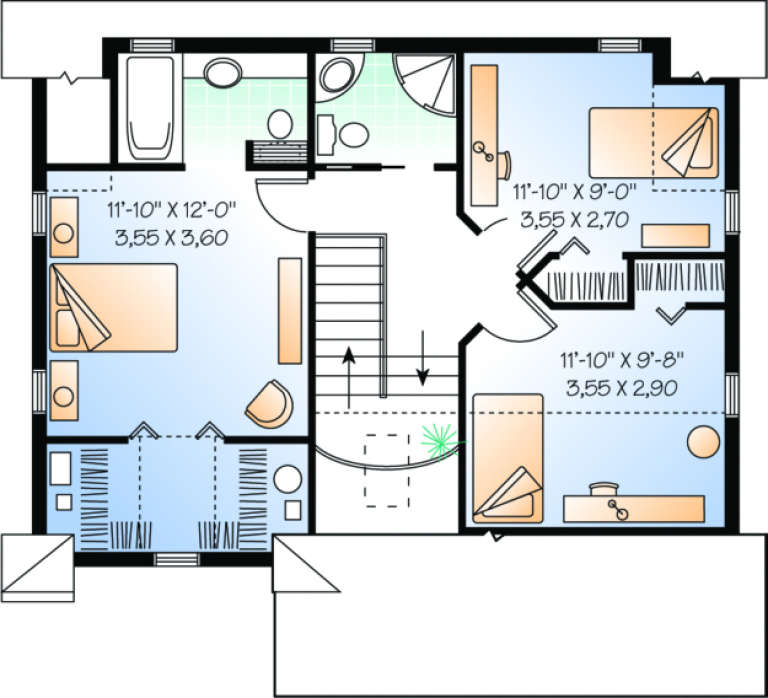 House Plan House Plan #260 Drawing 2