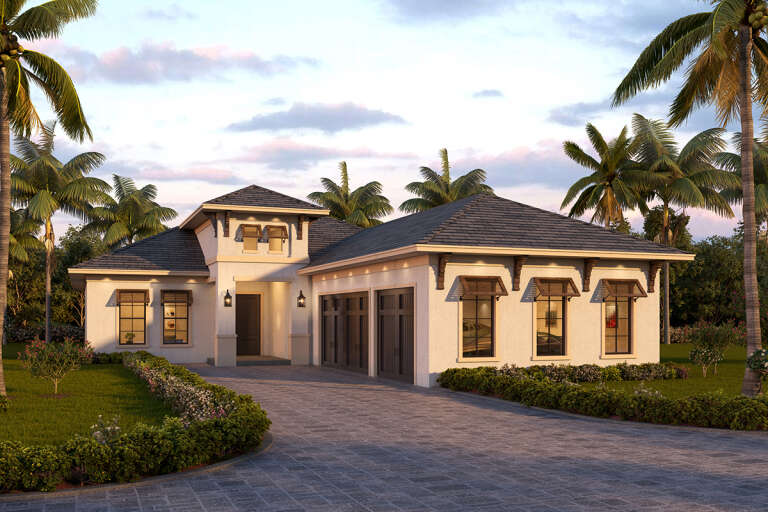 Coastal House Plan #5565-00099 Elevation Photo
