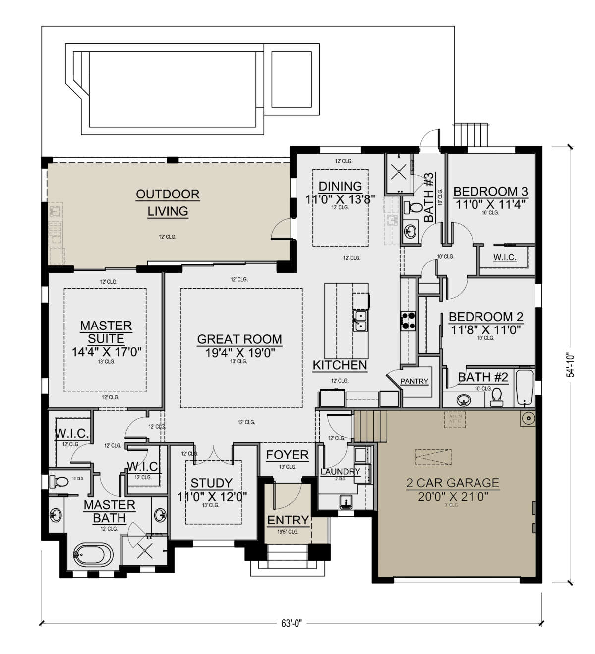 Main Floor for House Plan #5565-00100