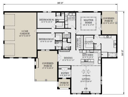 Main Floor for House Plan #3558-00010