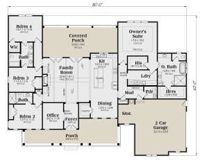 Main Floor for House Plan #009-00307