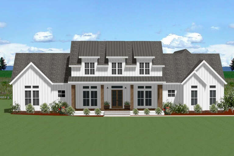 Modern Farmhouse House Plan #6849-00106 Elevation Photo