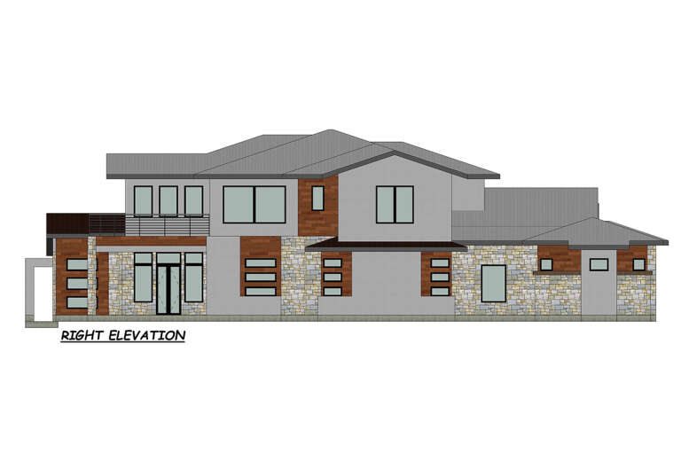 Contemporary House Plan #5445-00478 Elevation Photo