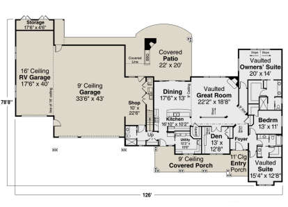 Main Floor for House Plan #035-00941