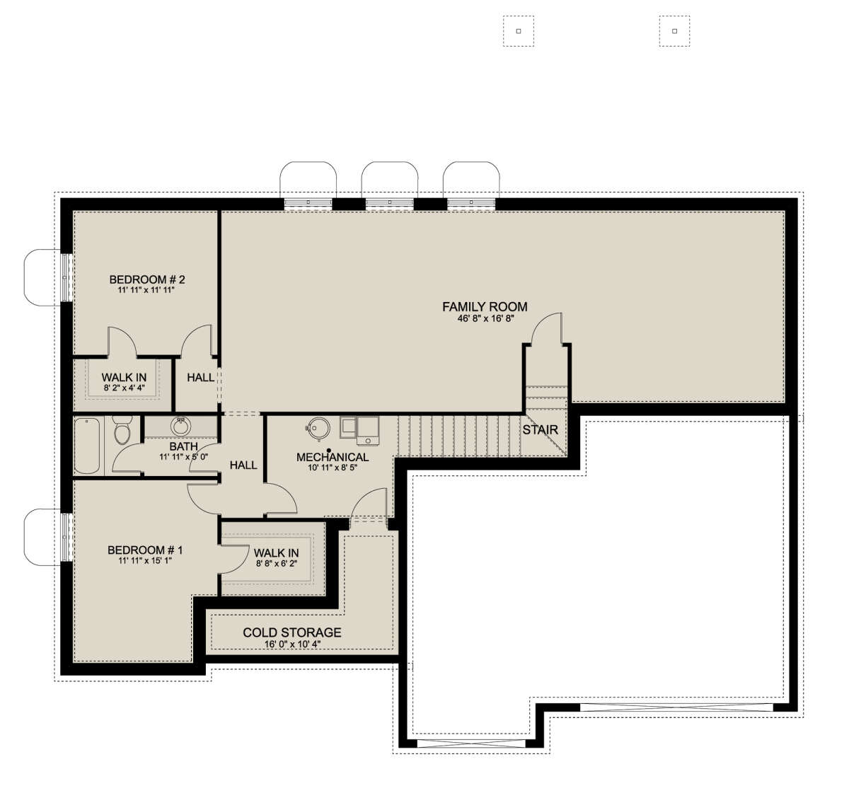 Craftsman Plan: 1,666 Square Feet, 3-5 Bedrooms, 2 Bathrooms - 2802-00081
