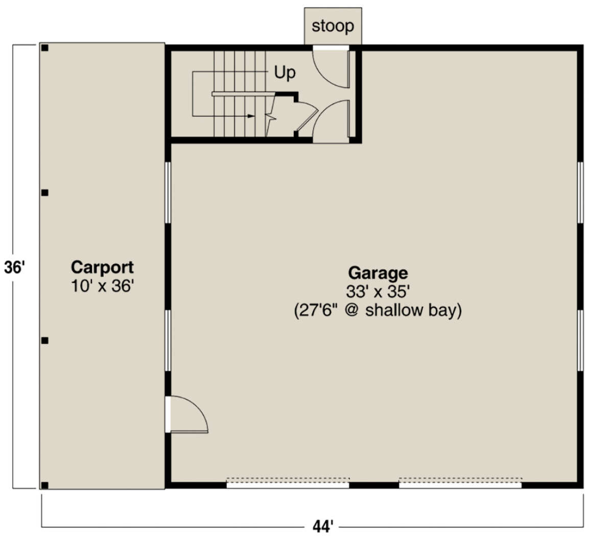 Garage Floor for House Plan #035-00942