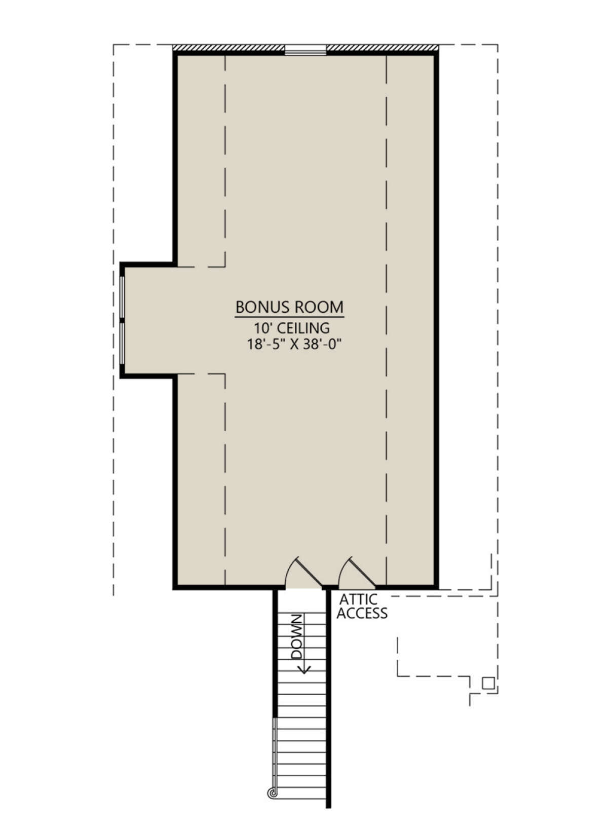 Bonus Room for House Plan #4534-00066
