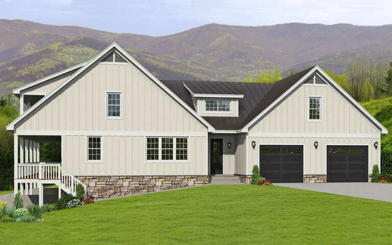 Country House Plan #940-00375 Elevation Photo