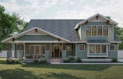 Craftsman House Plan #963-00607 Elevation Photo