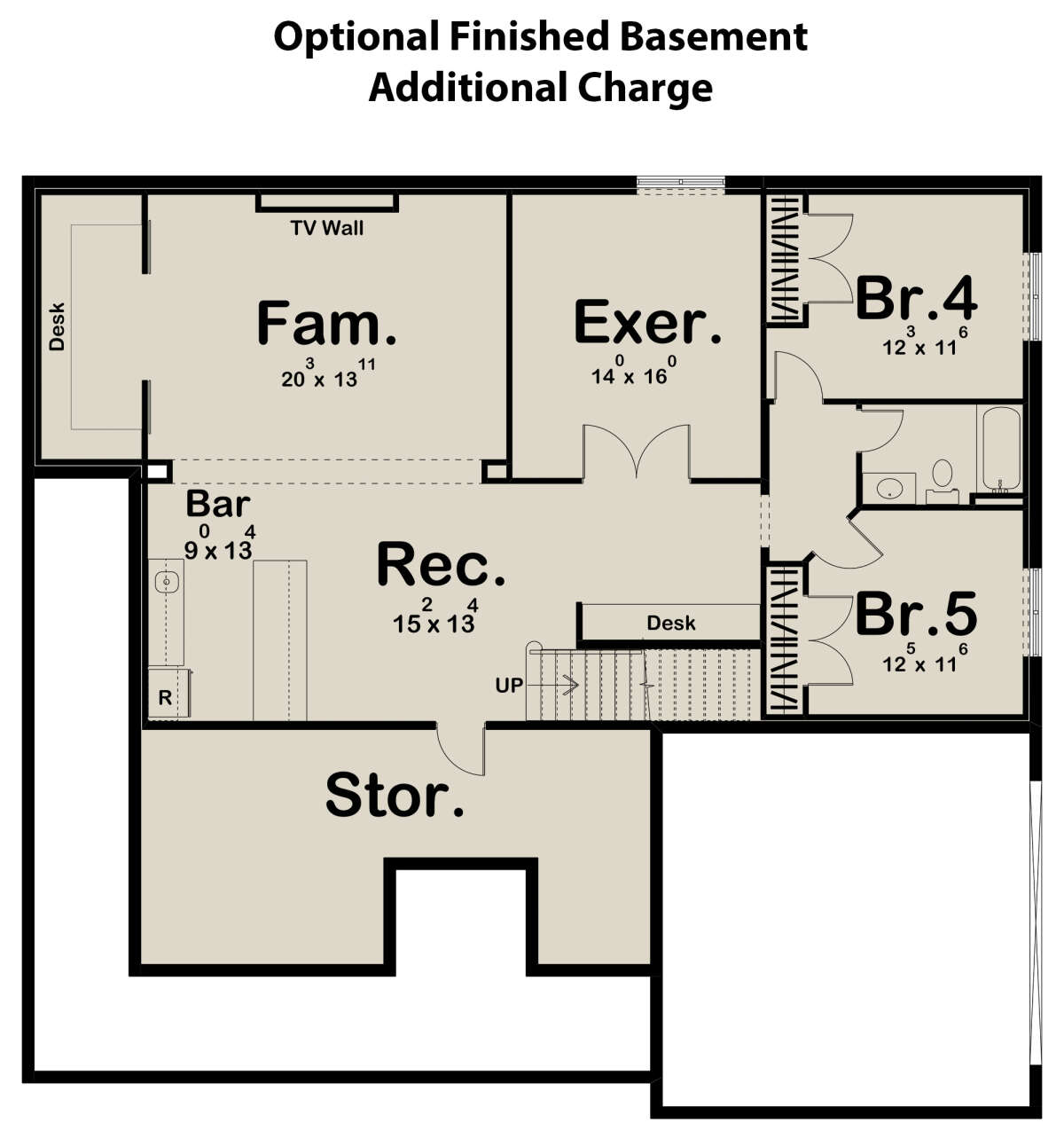 Basement for House Plan #963-00607