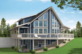 Lake Front House Plan #035-00944 Elevation Photo
