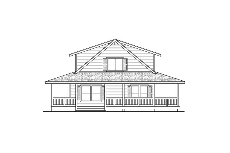Lake Front House Plan #035-00944 Elevation Photo