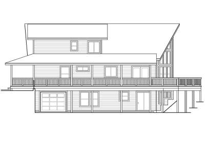 Lake Front House Plan #035-00944 Elevation Photo