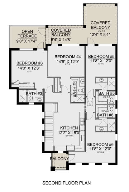 Second Floor for House Plan #5565-00104