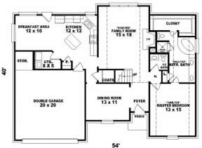 First Floor for House Plan #053-00305