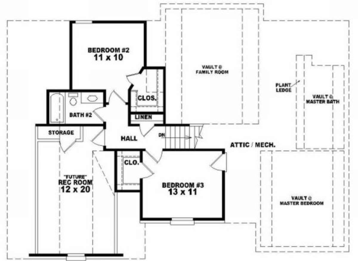 Second Floor for House Plan #053-00305
