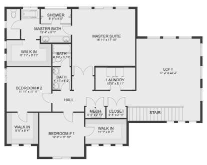 Second Floor for House Plan #2802-00082