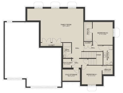 Basement for House Plan #2802-00082