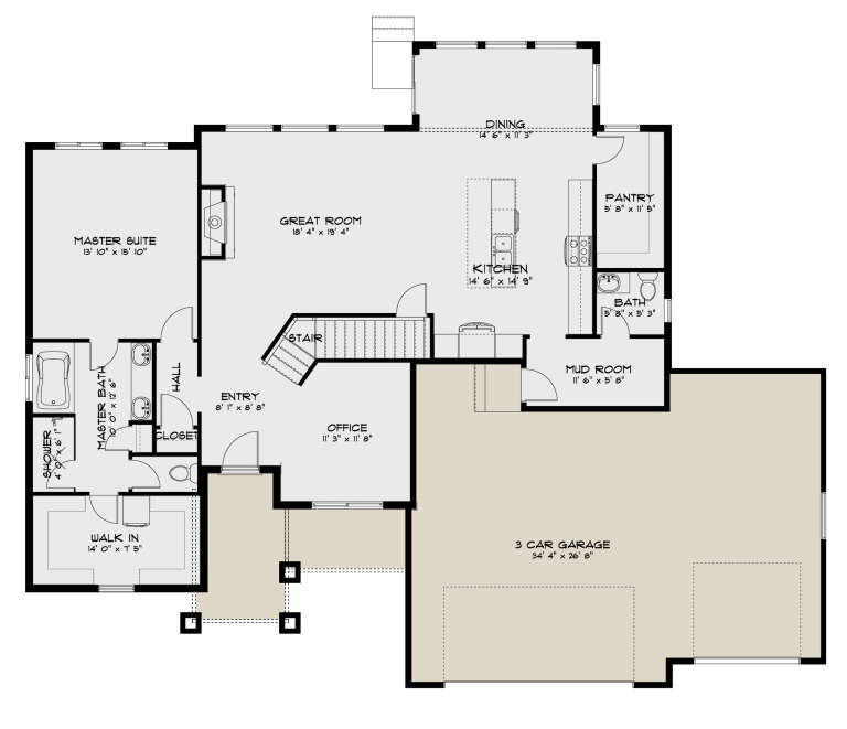 House Plan House Plan #26042 Drawing 1