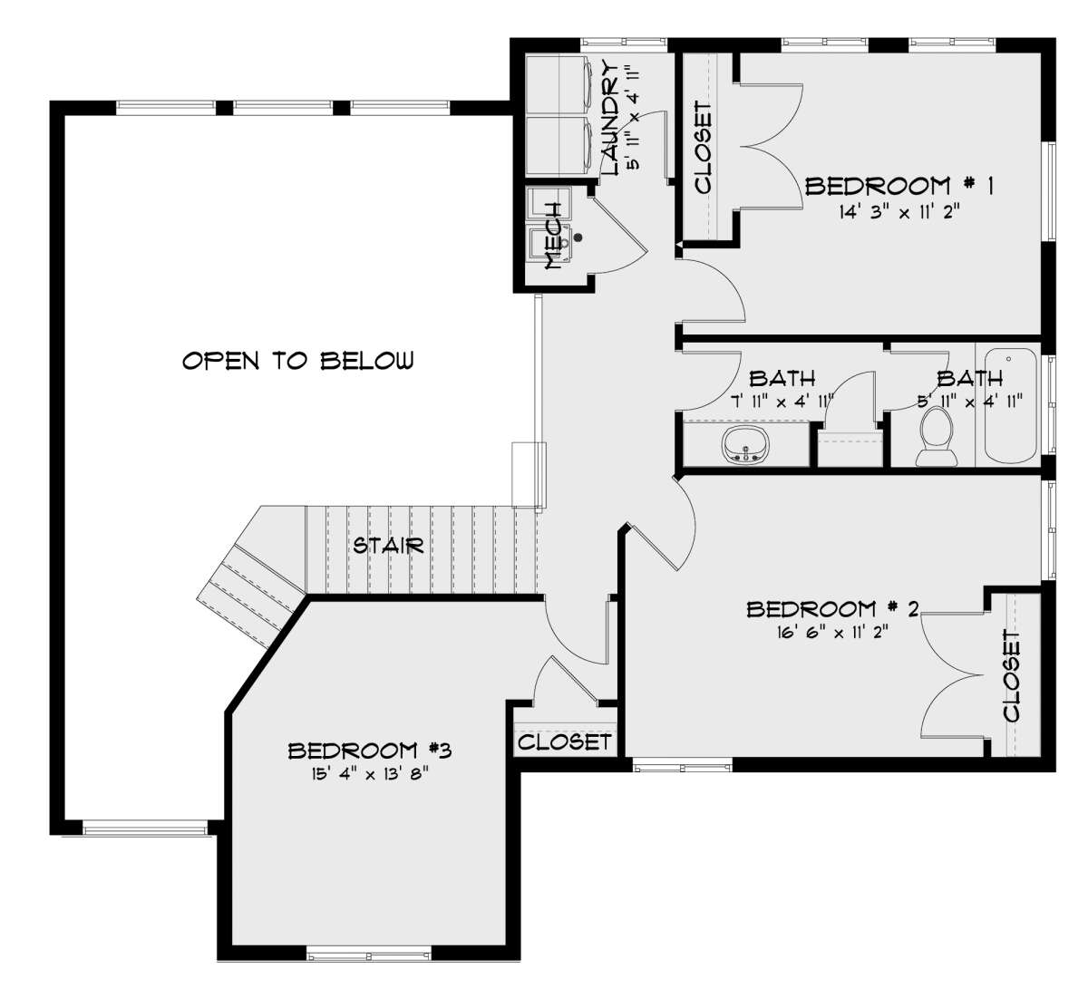 Second Floor for House Plan #2802-00083