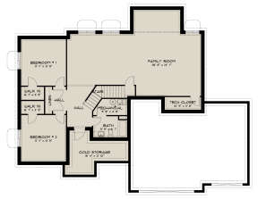 Basement for House Plan #2802-00083