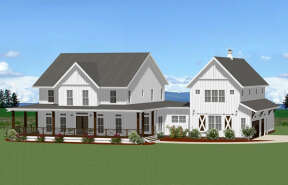 Modern Farmhouse House Plan #6849-00107 Elevation Photo